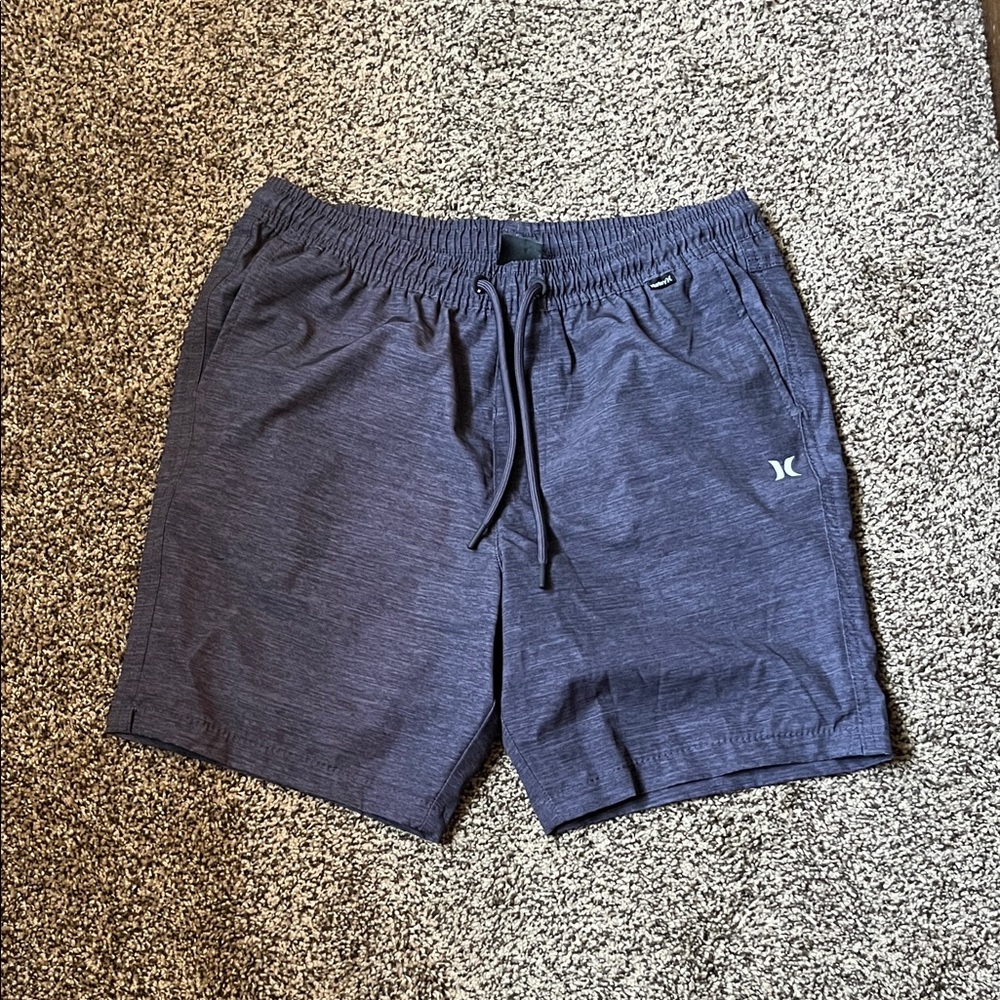 Hurley Men's Dark Navy Athletic Drawstring Shorts